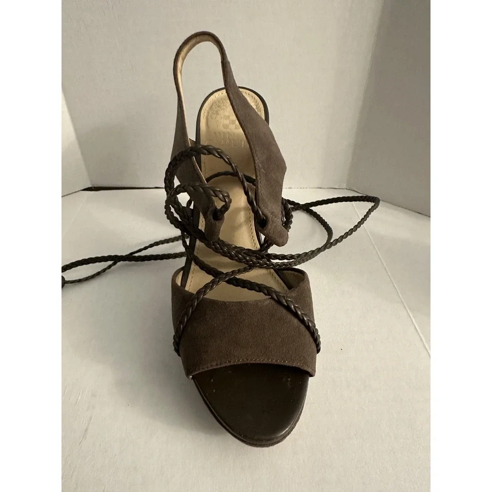 Vince Camuto Shoes Womens Size 6.5M VC-Kaelena Platform Heels Suede‎ Lace Up